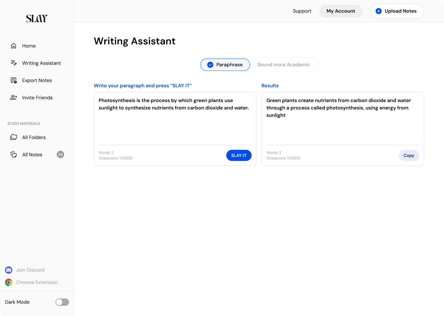 Slay school ai study note taker flashcard maker